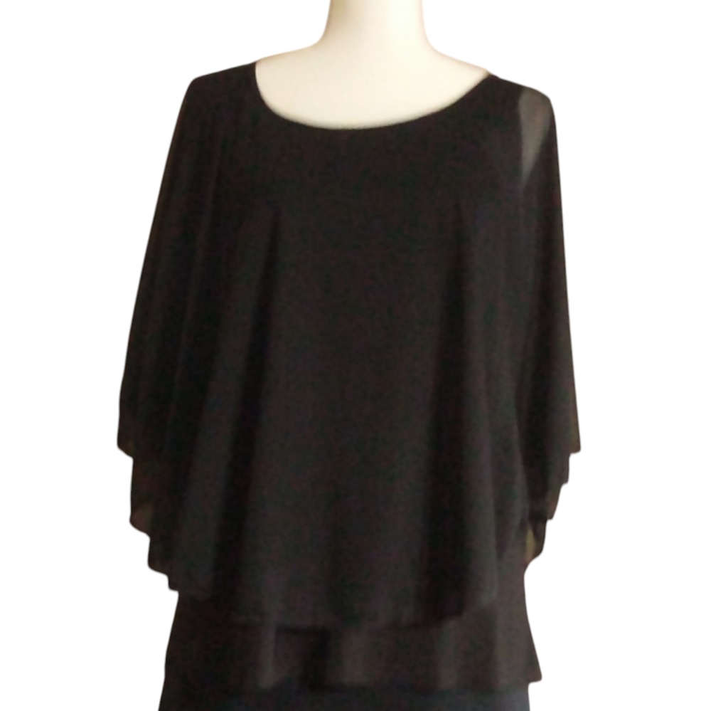 Elegant Black Layered Blouse